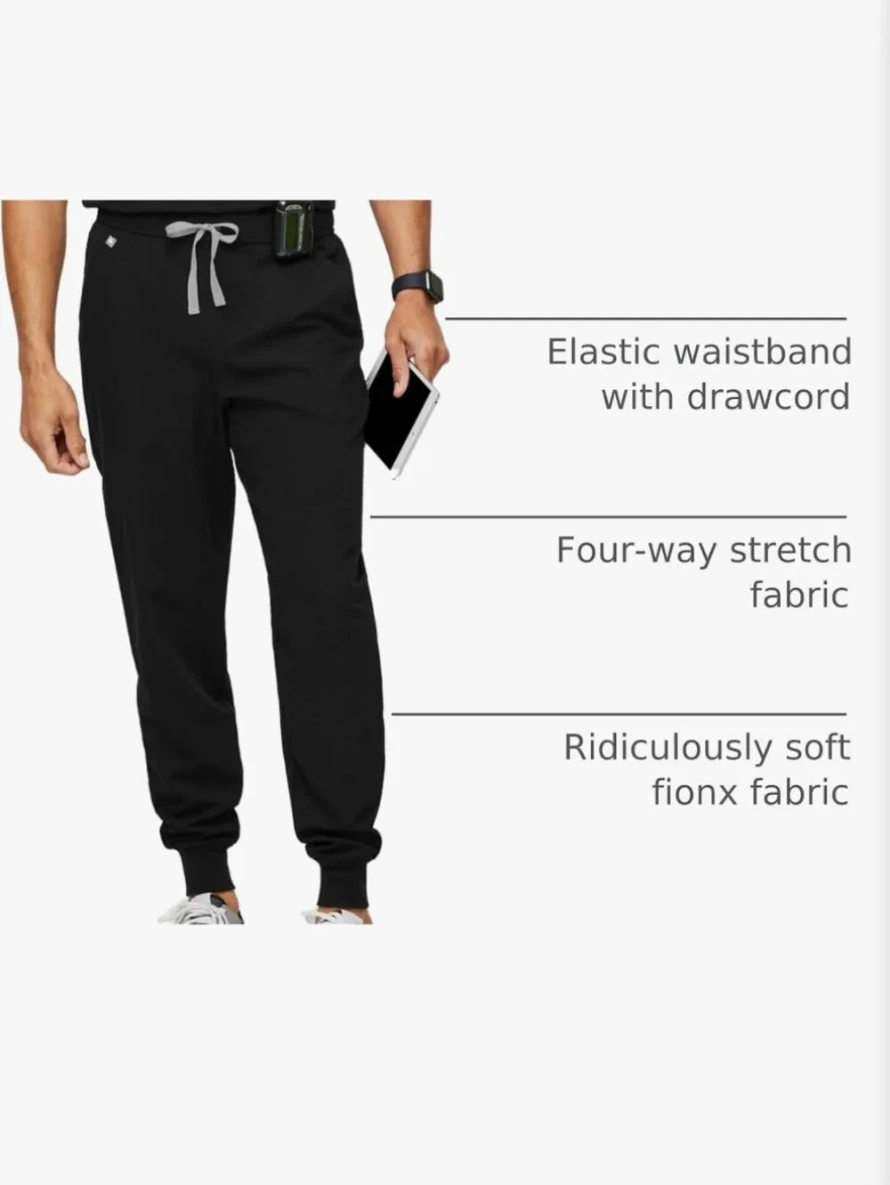 Figs Men's Royal Blue Tansen Scrub Jogger Pants with Drawstring